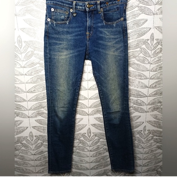 R13 Kate Skinny Jeans Denim Distressing - Picture 6 of 8